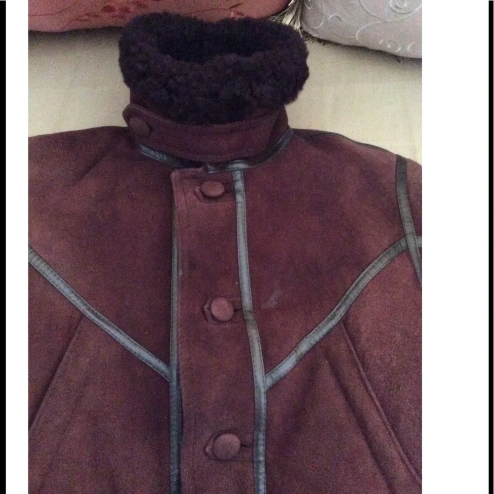 Toddler 100% Sheepskin Shearling brown coat sz.18-24 month
